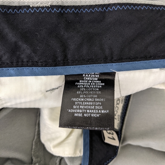 Volcom Gray Canvas Shorts Size 31 - Picture 9 of 9